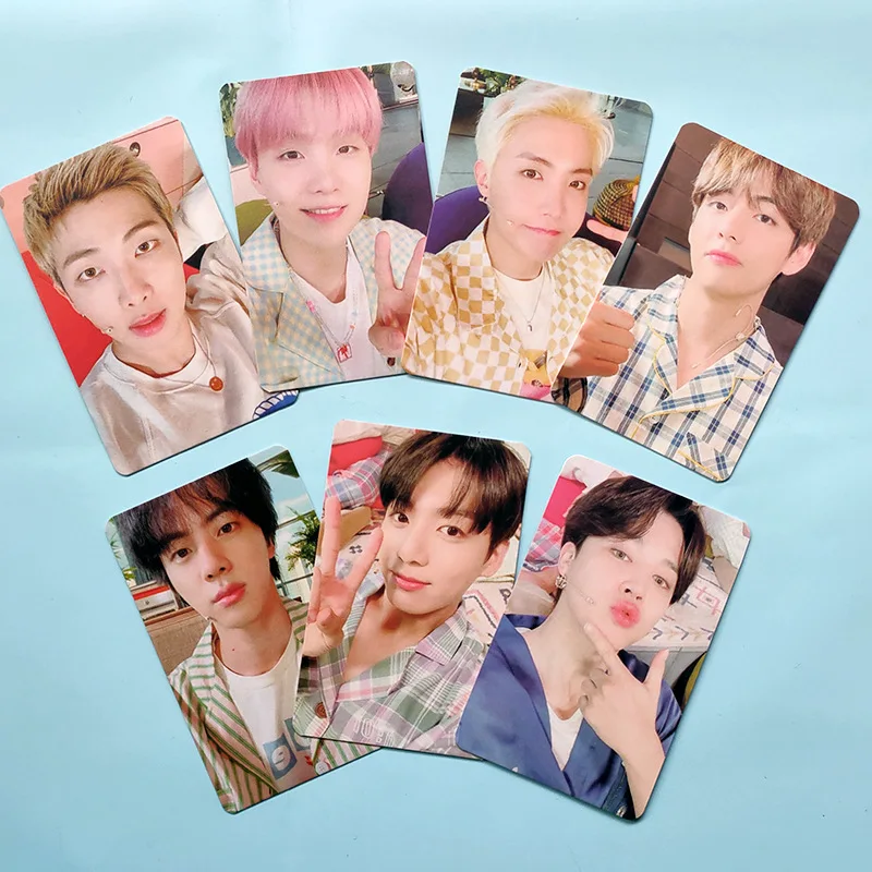 

7 шт./компл. Bangtan Boys фотокарты разрешение танца двусторонние ломо-карты JungKook V JIN бумажные карты для коллекции фанатов 86c