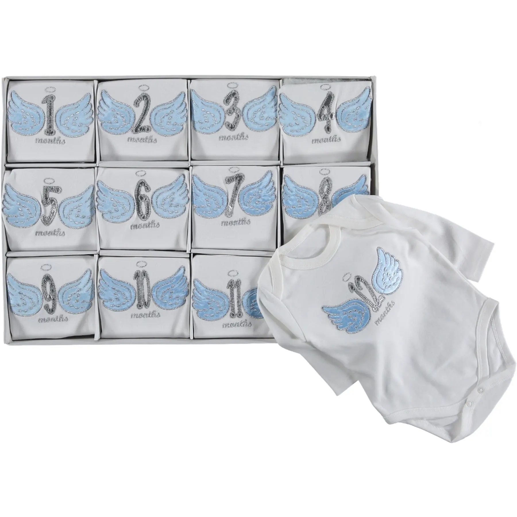

Blue Angel Wing Stone Digit White Each Aya Special 12'li Male Baby The Zibin Set
