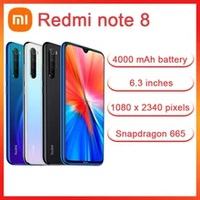 Global Firmware Xiaomi Redmi Note 8 Smartphone Global Rom Snapdragon 665 48MP 4000mAh 18W Fast Charge