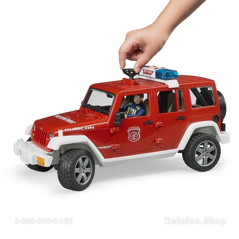 Внедорожник Jeep Wrangler Unlimited Rubicon Пожарная с фигуркой |
