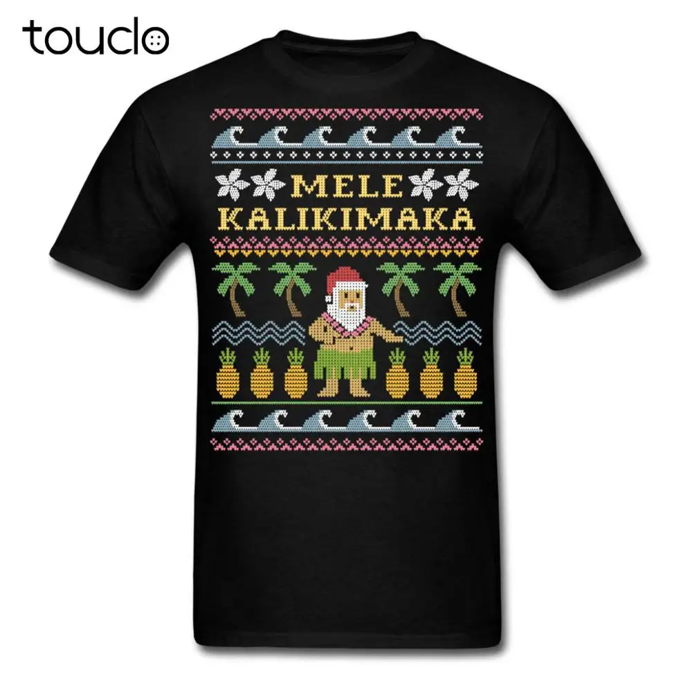 

Mele Kalikimaka Hawaiian Santa Ugly Christmas Men's T-Shirt