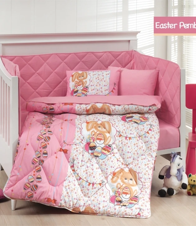

Одежда на Пасху, розовая хлопковая детская Постельное белье дети пододеяльник набор От 0 до 3 лет Детская комната для детской комнаты, постел...