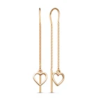 СЕРЬГИ серебро 925 пробы, покрытие - золочение, без вставок