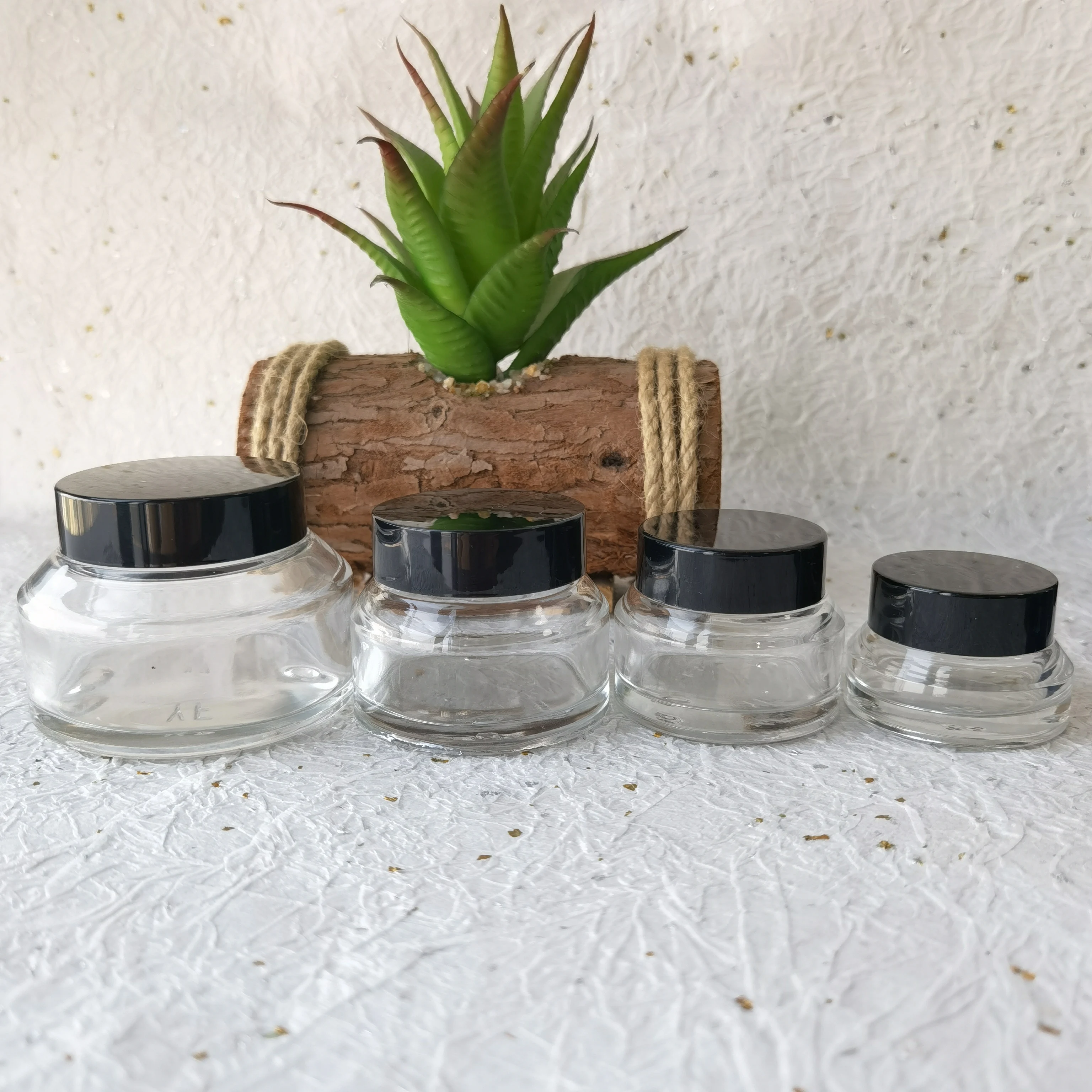 

Wholesale 15g 30g 50g Clear Glass Cosmetic Jar With Lid Pot Face Cream Bottles Skin care Container Makeup Storage Vial