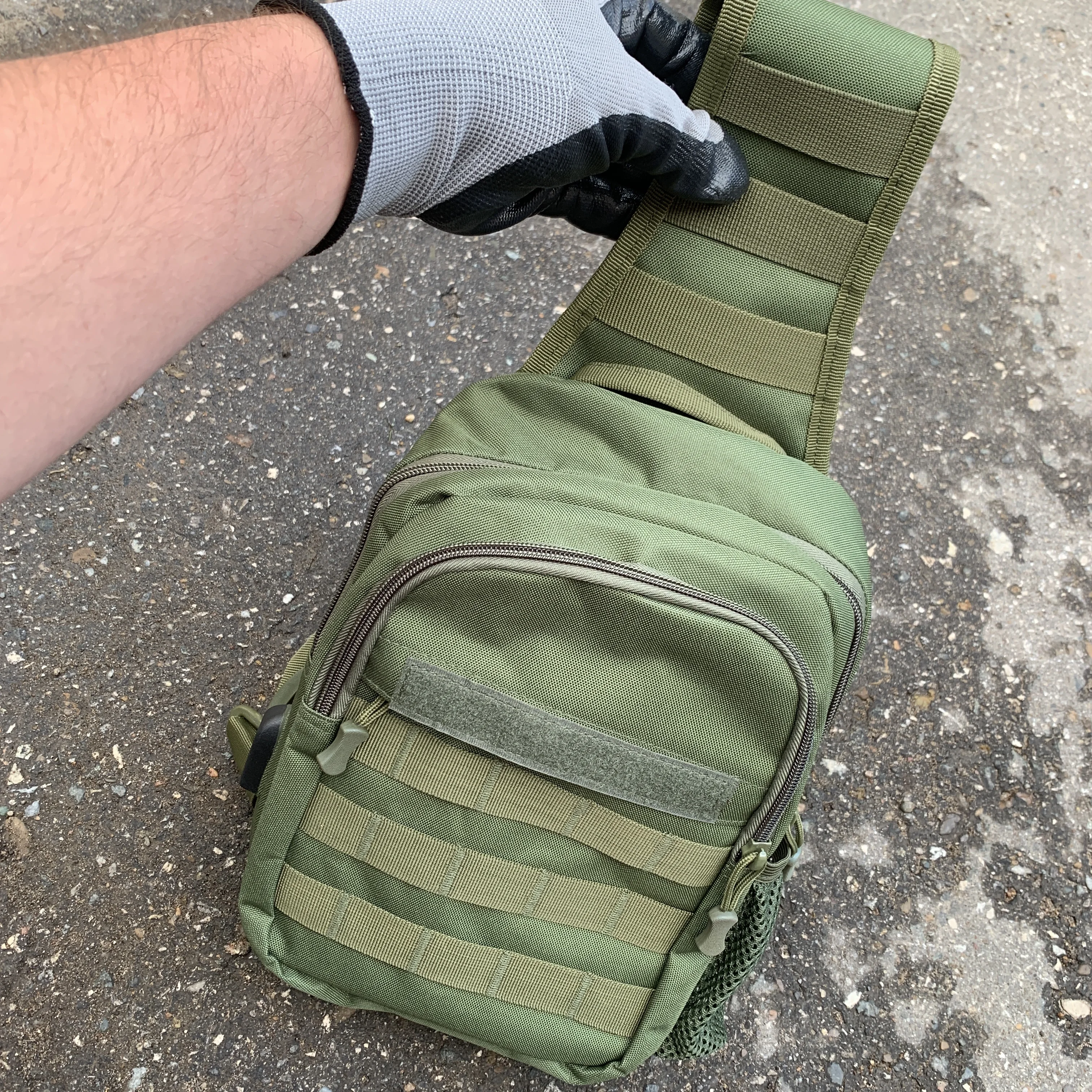 Сумка № 2077 с USB выходом олива сумка рюкзак для повседневного ношения активного