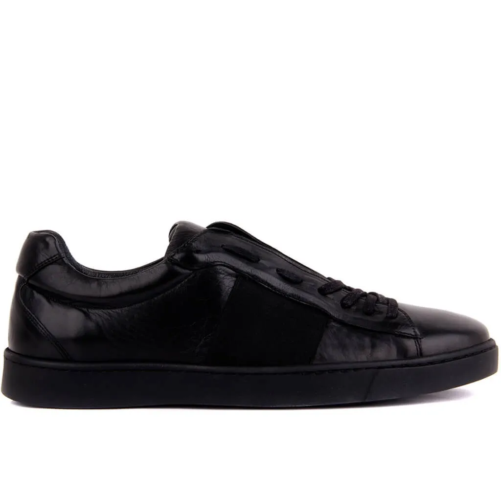 

Sail-Lakers Black Leather Men Sneaker