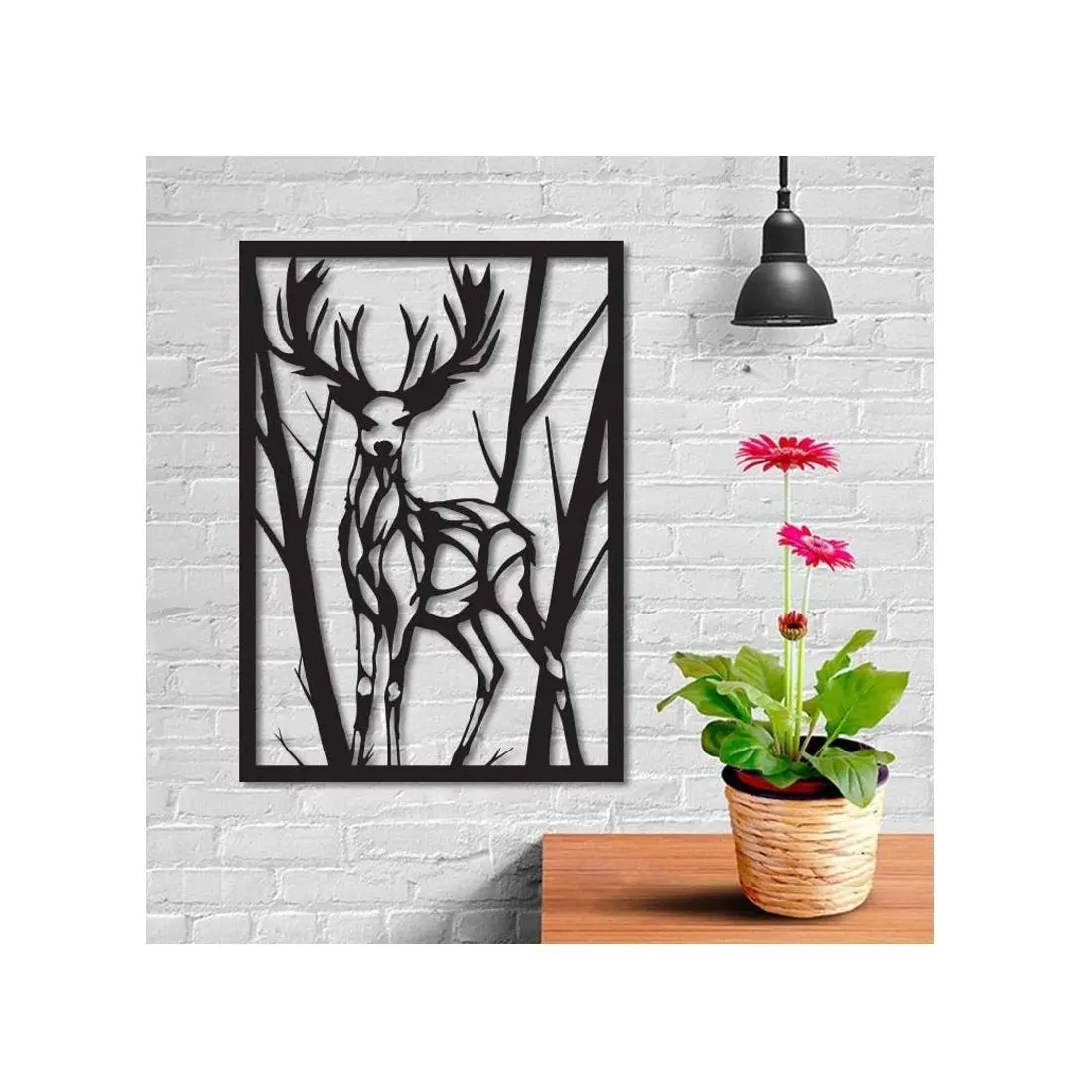 

İkonika Deer Metal Table unusual Design Aesthetic Elegant Appearance Black Matte Coating Harmful material does not Contain Reliable Material