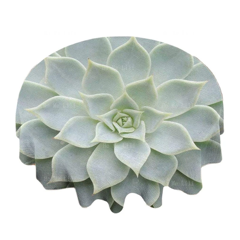 

Cactus Plant Flower Zoomed Photo Image Desert Mexican Hot Natural Artwork Circular Fabric Tablecover For Dining Room