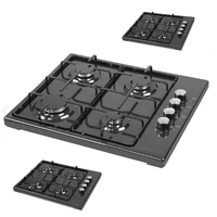 countertop 4 burner kitchen cooktop stoves hob cooking appliance cookware gas cooker natural propane gas royal black new design