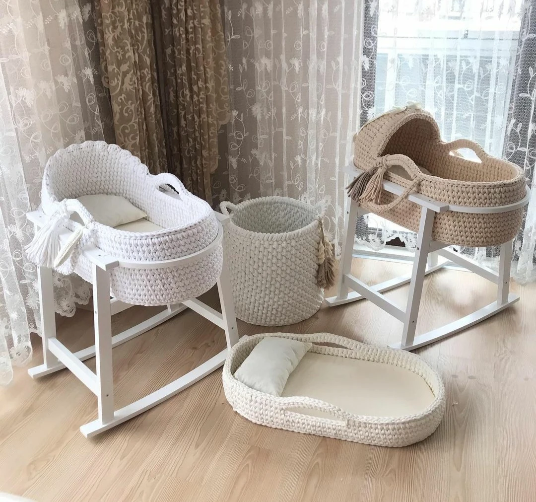 

Knit poufs, rugs, chunky blankets, newborn baby baskets