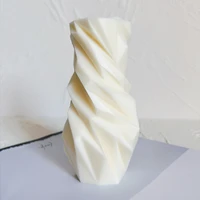 diamond shape candle silicone molds irregular geometric sculptured mould striped pillar wax candles mold for art deco