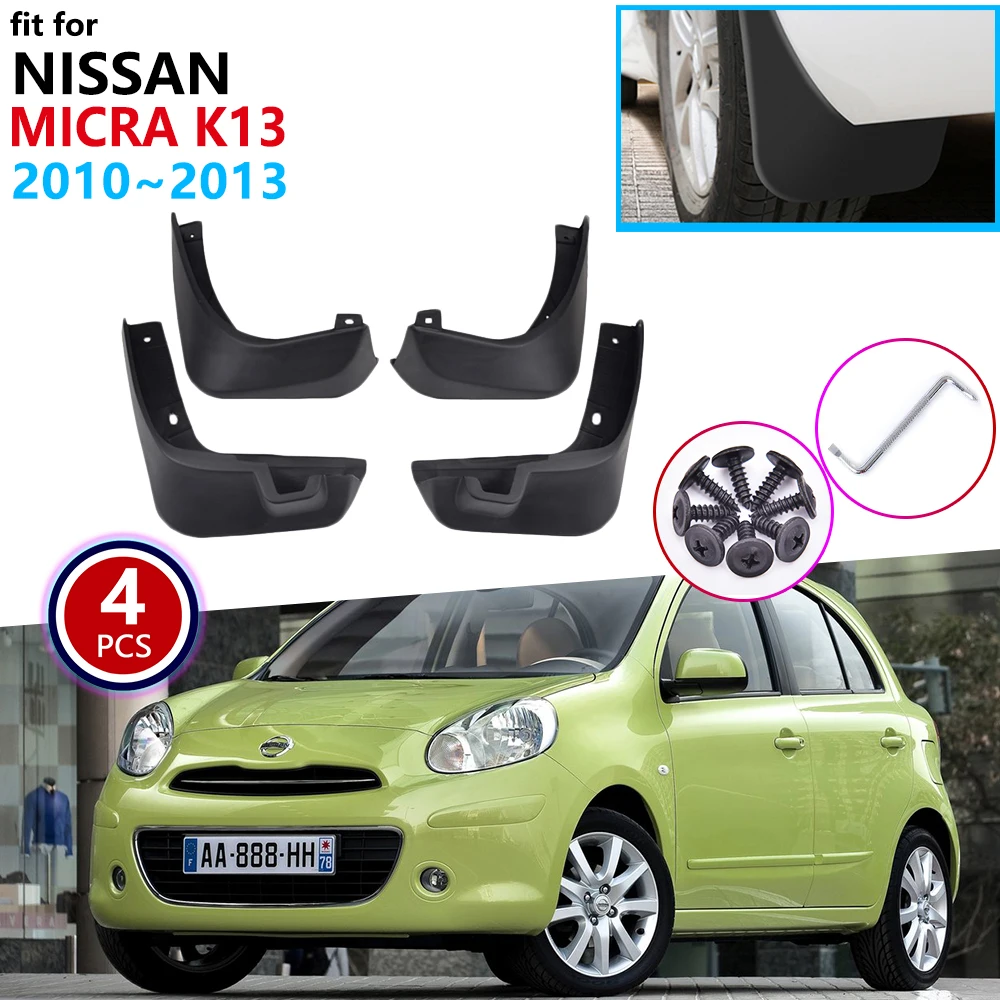 

Mudflap Mudguard Fender For Nissan Micra K13 Renault Pulse ST Hatchback 2010~2013 2011 Splash Mud Guards Protector Accessories