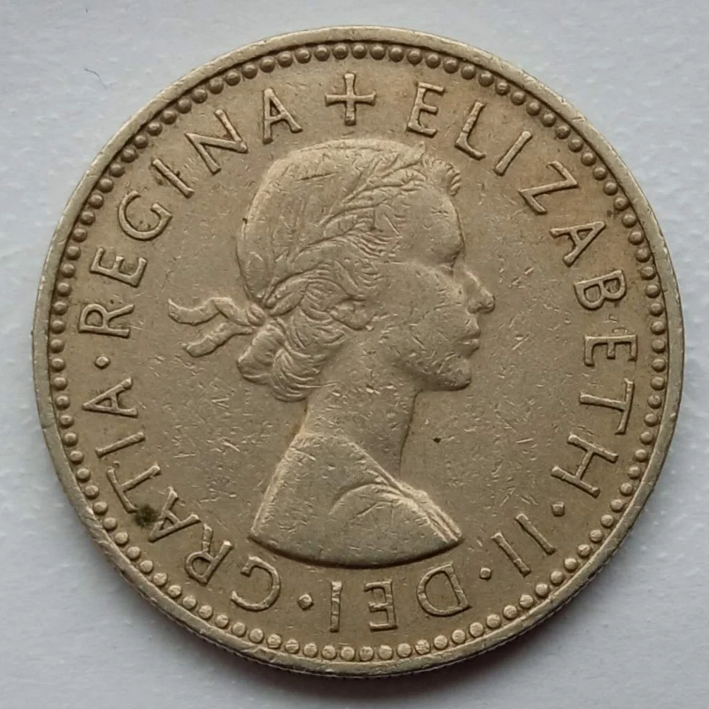 Монета Великобритания 1 шиллинг 1954-1970 Шотландский герб