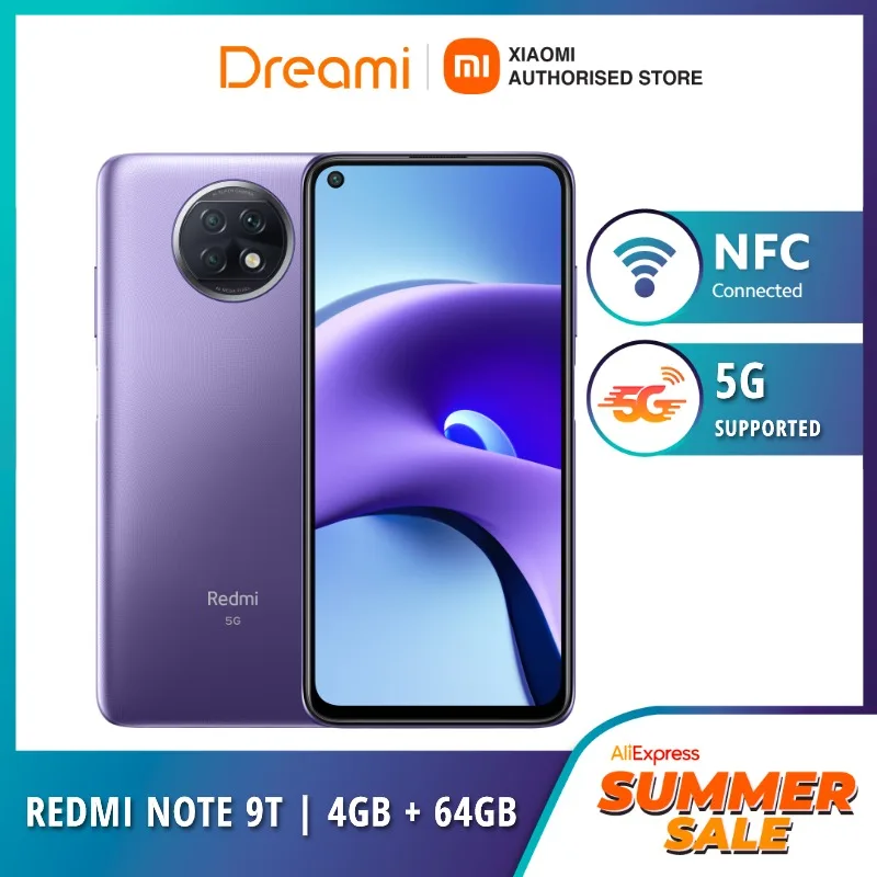  Глобальная версия Xiaomi Redmi Note 9T 64 Гб ROM 4 Гб ОЗУ Dual Sim 5G  