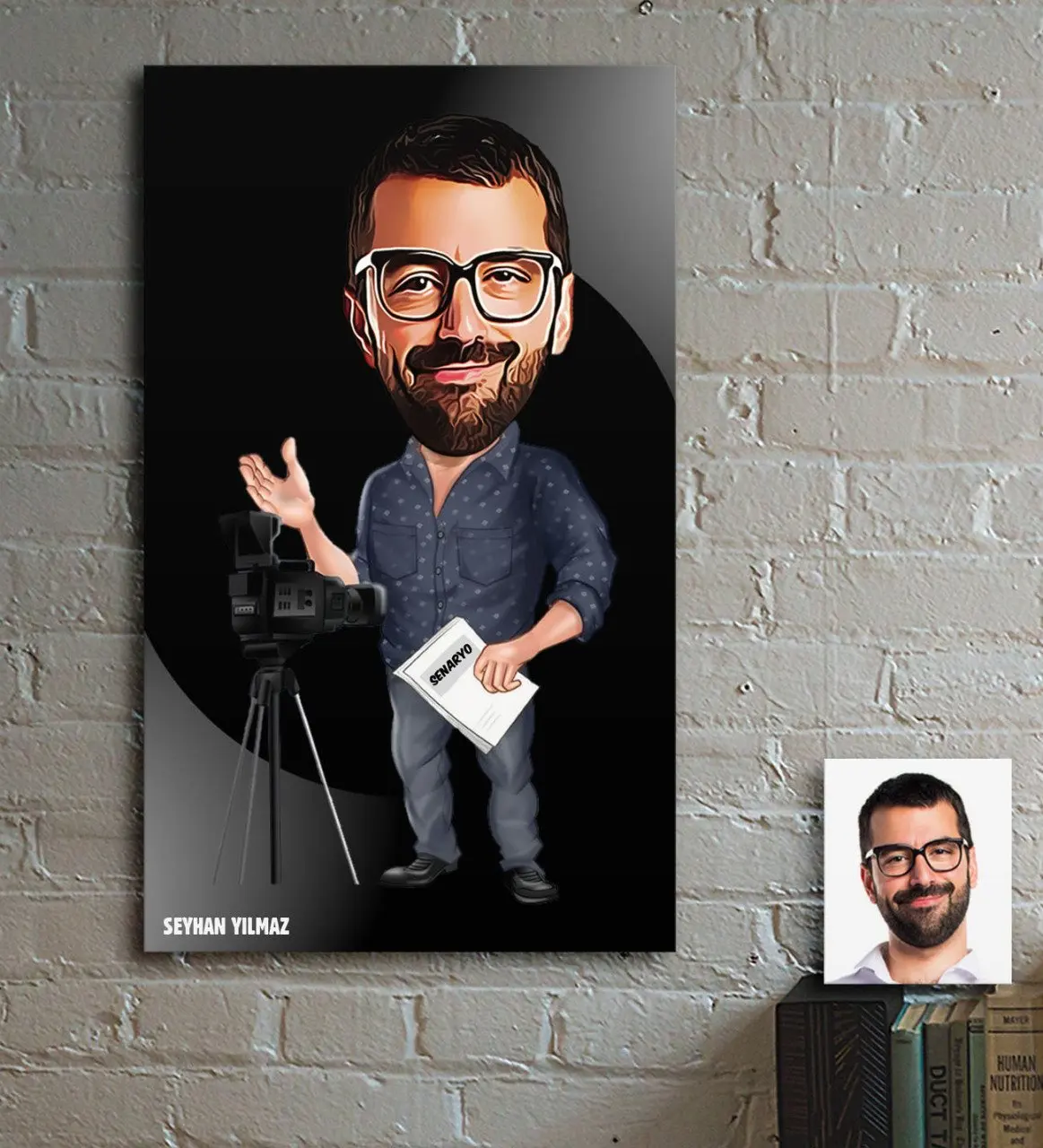 

Персонализированные г-н директор мультфильм Деревянный Стол-1