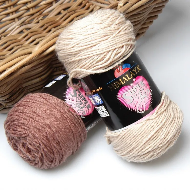 Himalaya Super Soft Yarn 2x200g Free Shipping ! 2 Pieces Hand Knitting Crochet Merino Wool Cotton Winter Basic Worsted Amigurumi | Дом и сад