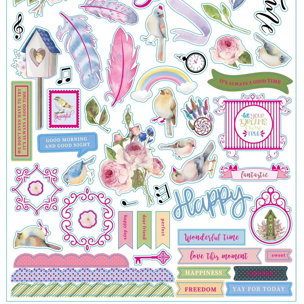 Творческий путь 124 шт. аксессуары для скрапбукинга товары рукоделия печатные