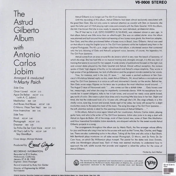 Gilberto Astrud The Album 12&quot винил |