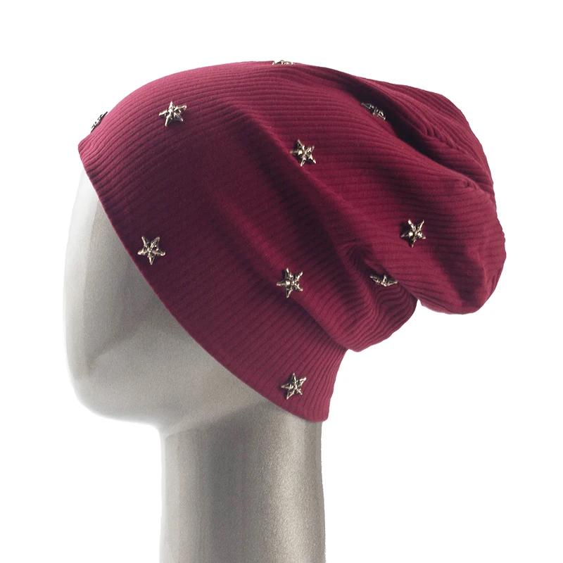 Вязаные облегающие шапки в полоску для мужчин и женщин зимние теплые женская