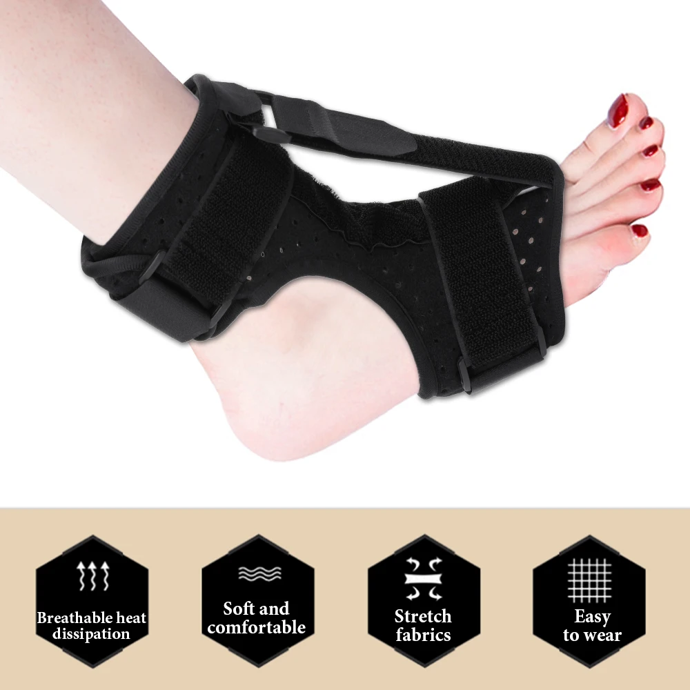 

Adjustable Plantar Fasciitis Night Foot Splint Drop Orthotic Brace Ankle Strap Support Elastic Dorsal Night Splint Pain Relief