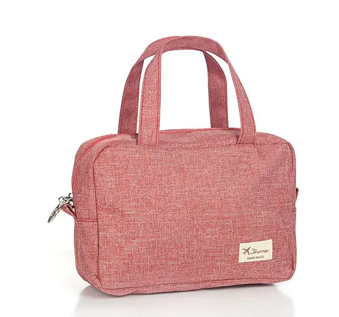 

Portable Canvas Travel bags Cosmetics Pouch Makeup Organizer Case Travel computer Handbag Boxes Wash Storage Tote