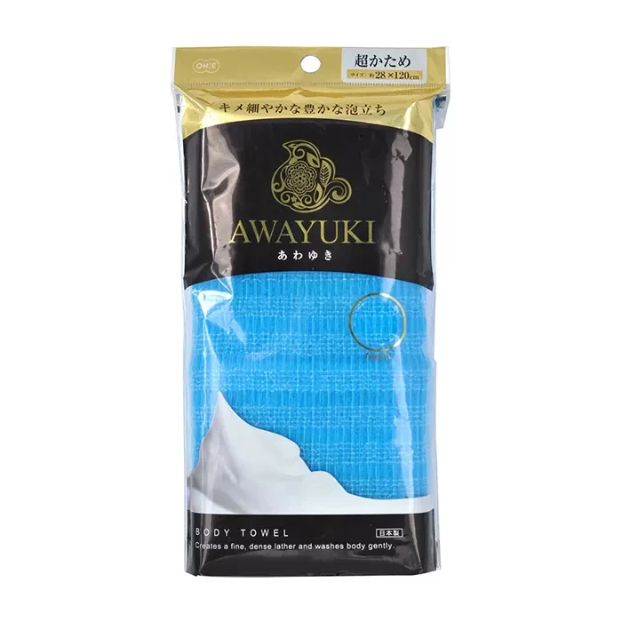 Мочалка для душа ОН:Е Awayuki Body Towel (синяя сверхжёсткая) | Красота и здоровье