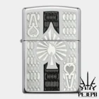 Зажигалка Zippo 24196 Ace, туз пики (покрытие High Polish Chrome) (оригинал, США), настоящая зажигалка зиппо