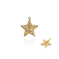 golden five pointed star pendant winding vine five pointed star necklace branch hand pendant diy jewelry accessories
