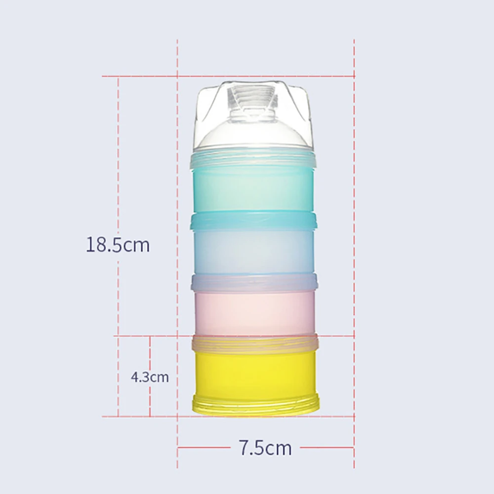 

Portable Milk Powder Formula Dispenser Food Container Storage Feeding Boxes for Baby Kids Toddler 4 Grid Baby Food Storage Box