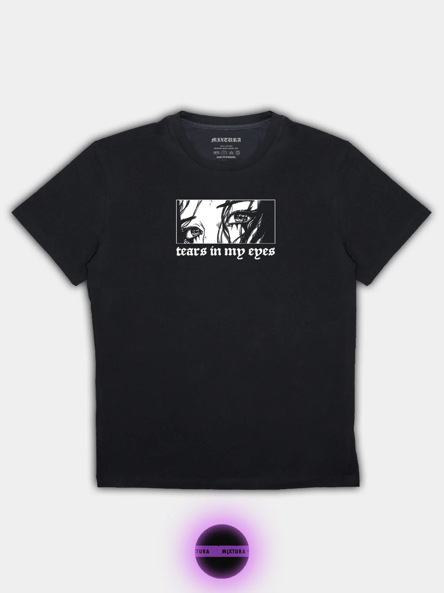 Футболка унисекс с принтом аниме глаза в стиле dead inside рэп хип-хоп сделано России