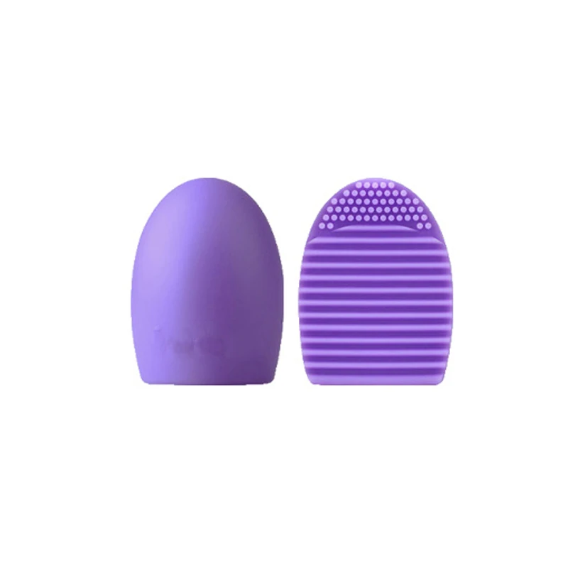 Light purple Силиконовые кисти для макияжа Чистящая подушечка матовая кисть моющие Инструменты Косметическая щетка для чистки инструмента - Handle Color: Light purple