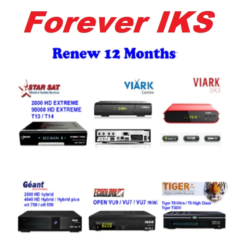 Forever сервер IKS обновление 12 месяцев Geant Starsat Tiger Echolink Viark Openbox с серийным