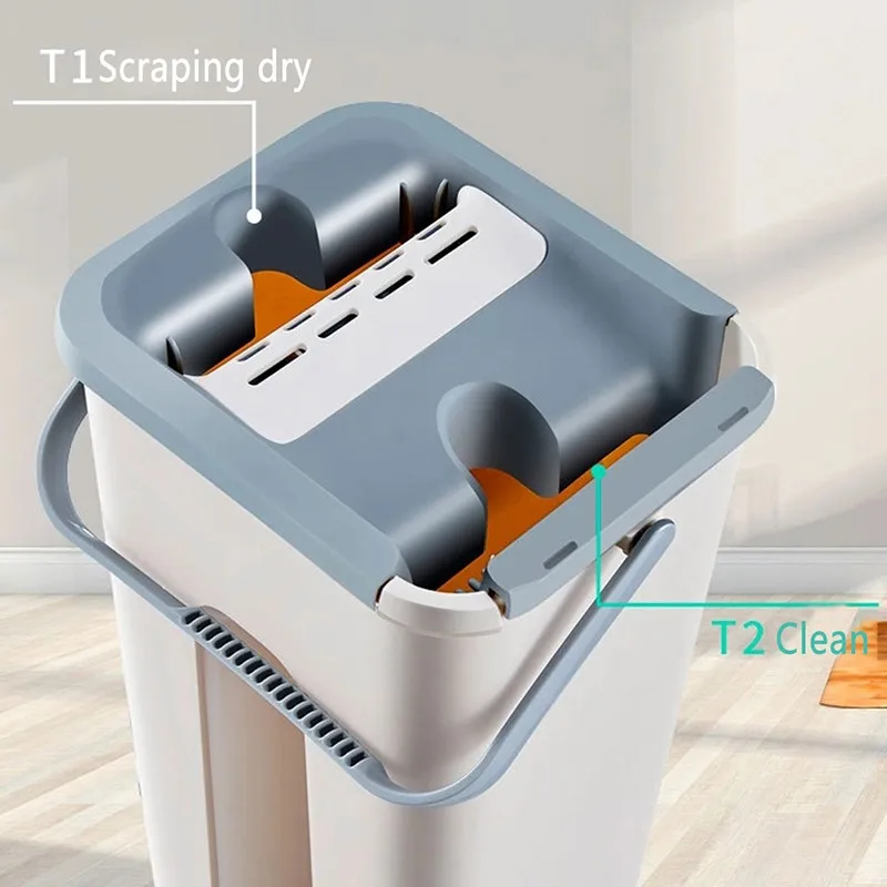 2020 Горячая Распродажа швабра с ведром отжимная Швабра без рук чистая глубокая в