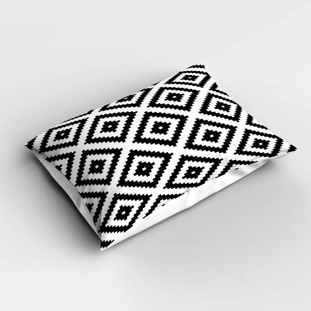 Чехлы для подушек черные/белые прямоугольные современные наволочки с