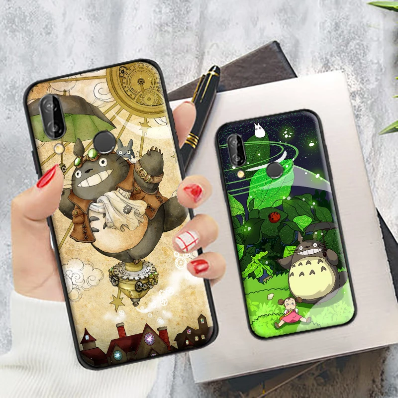 

Anime Cute totoro Phone Case For Huawei P Smart Z 2019 2021 P20 P20 Lite Pro P30 P40 Lite Pro Pro Plus Silicone Back Cover