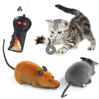 cat toy remote control mouse wireless funny brown shell black ears rc electronic fake rat bite resistant chewing entertainment