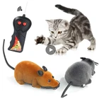Игрушка для кошек пульт дистанционного управления Мышь беспроводная смешная коричневая оболочка черные уши радиоуправляемая электронная поддельная крыса устойчивая к укусам жевание развлечение