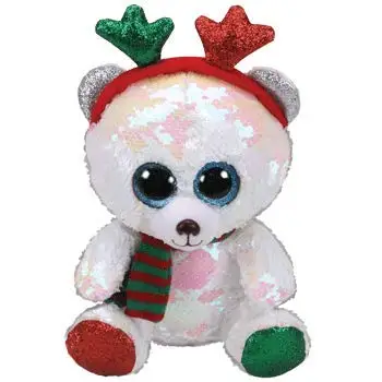 Bear Ty плюшевый Кукла в виде животных с блестками мягкая плюшевая кошка сова лиса кролик Единорог Фламинго овечка Дракон Собака игрушечные Пингвины " 15 см - Цвет: Bear