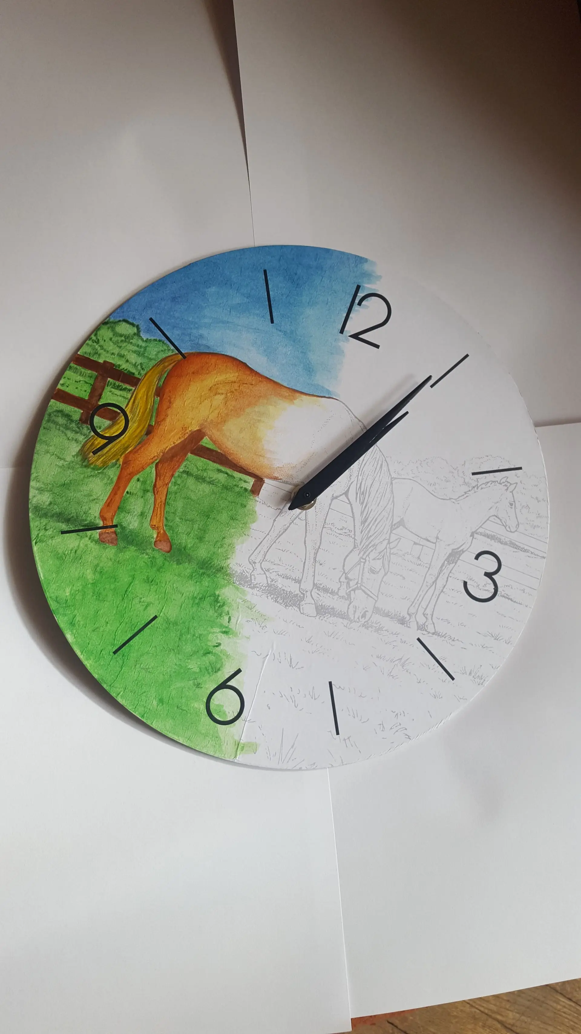 Часы-раскраска на картоне Набор &quotсделай сам&quot детские часы художественный