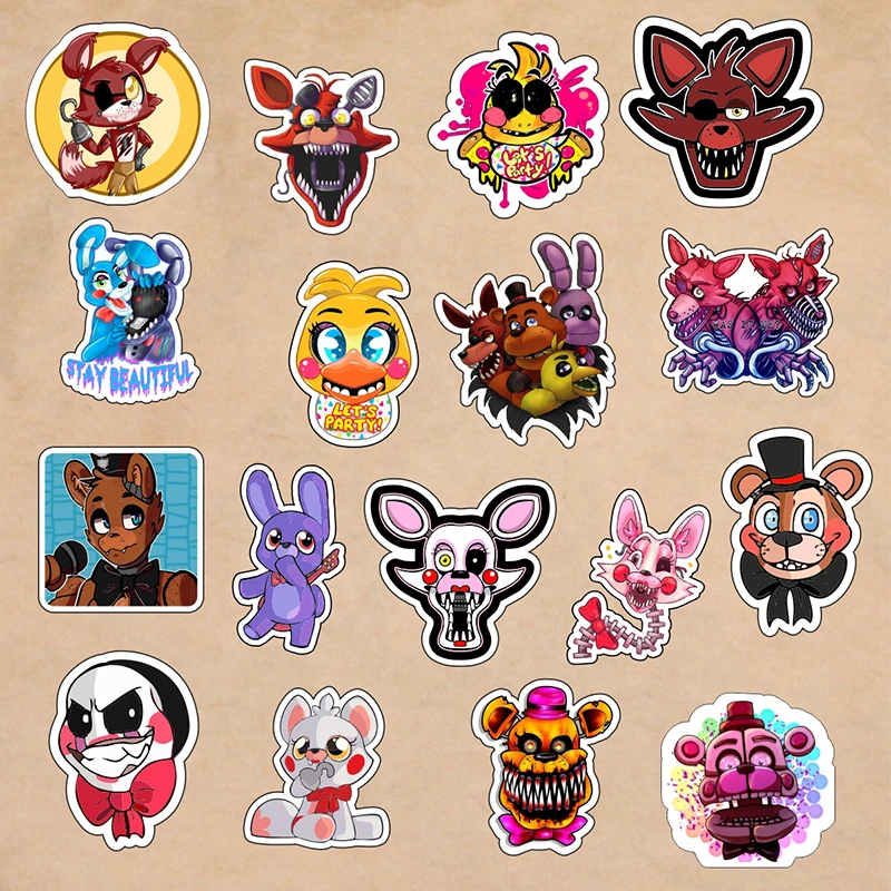 Наклейки Geekroom fnaf самоклеющиеся детские стикеры фнаф виниловые стикерпак на