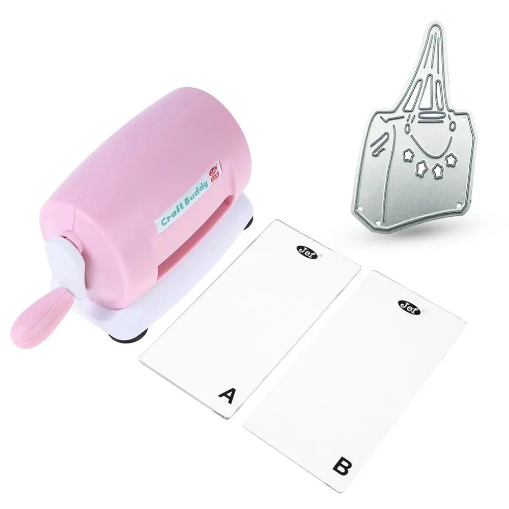 pink Cutting Die Практичный DIY вырубной станок ручной работы, Подарочная машина для резки бумаги, тиснение, домашний Скрапбукинг, резак, ручной инструмент для открыток - Цвет: pink Cutting Die
