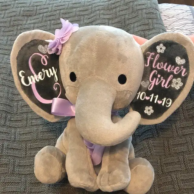 Персонализированное название обручального кольца подарок цветок девочка