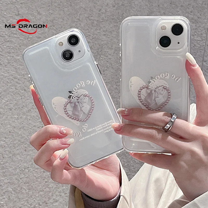 

Phone Case For iPhone 13 Pro Max Camera Protects Cover Or 12 11 Pro XSMax XR 7 8 Plus Fashion Bow Clear Soft TPU Shockproof Capa