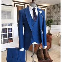 elelgant white men suit slim fit 3 pieces jacketvestpants wedding groom tuxedos formal suit custom made prom evening suit