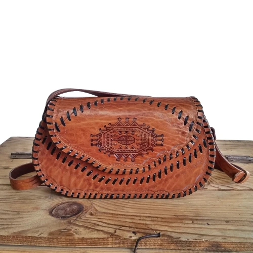 Handmade Leather Women Bag Embroidered Genuine Leather Bag