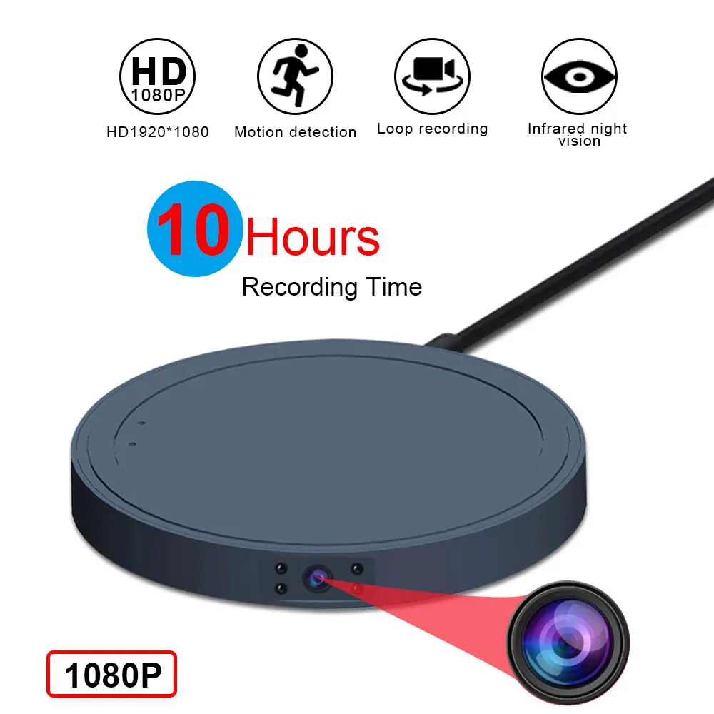 

Mini Camera 1080P HD Video Sensor Night Vision Camcorder Motion DVR Micro Camera Sport DV Small Cam No Wireless Charger