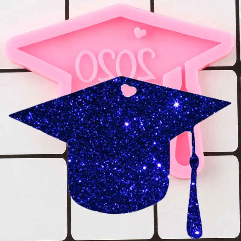 

Shiny Graduation Bachelor Hat Silicone Mold Epoxy Resin Craft Keychain Jewelry Making Mould DIY Handmade Charms Molds Pendant