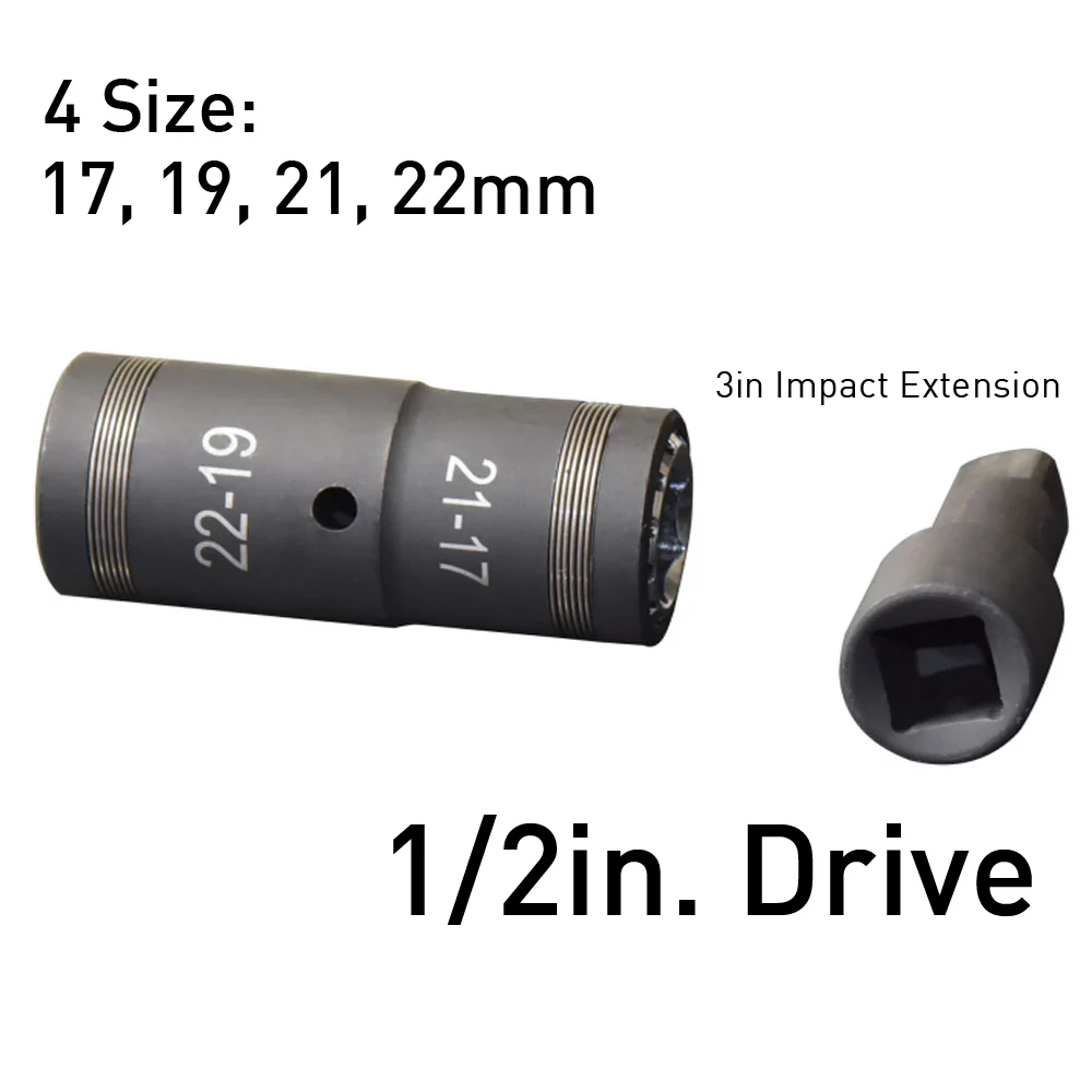 2 в 1 с двумя головками Выдвижная ключ храповым механизмом и 4 шин воздействия