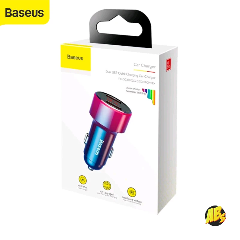 Baseus автомобильный зарядный адаптер 6А 45Вт USB A - C Magic Series Dual ЗУ зарядка устройство