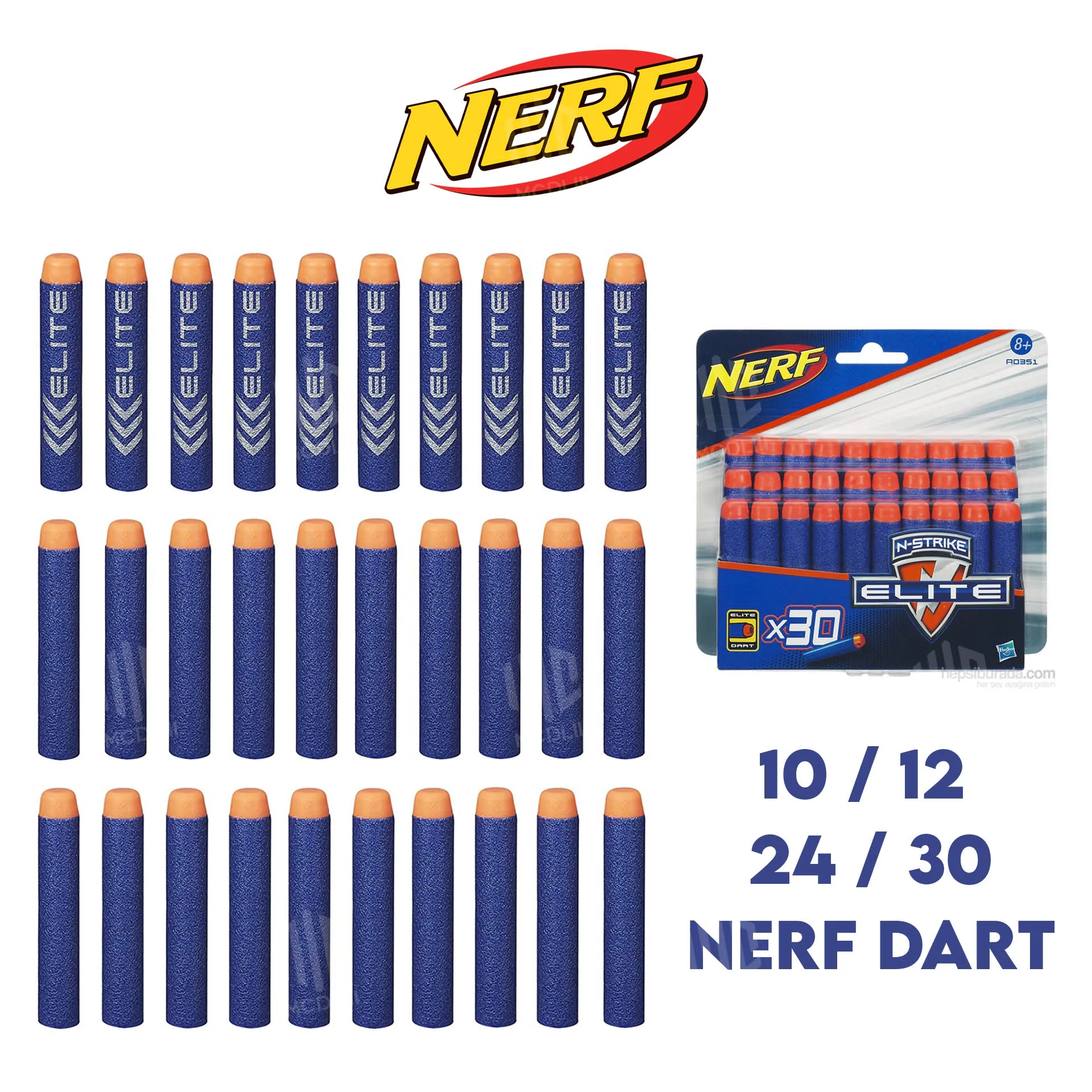 

Hasbro Nerf Refill Darts Bullets For Nerf N-strike Elite Series Blasters Adults Toys Gun Blue Soft Bullet Foam Guns Accessories